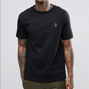 Huf Embroidered Rose T-Shirt Vintage Size L